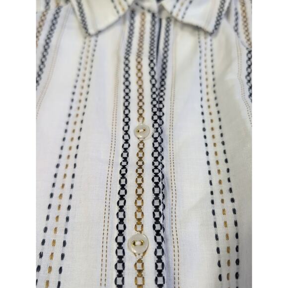 Tommy Hilfiger Womens Button Down Shirt S Blue Stripe Classic Casual Preppy - Picture 5 of 14